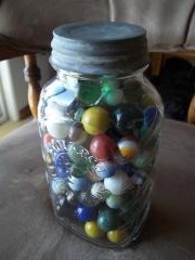 Jar of Vintage Marbles