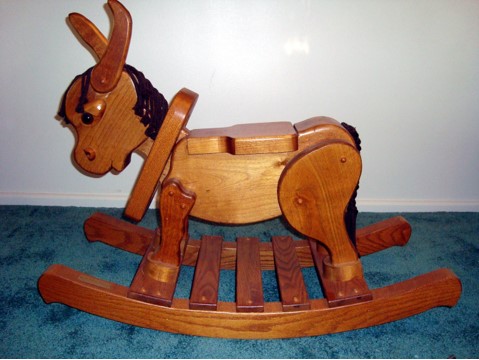 Child's Wooden Rocking Horse