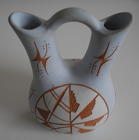 Signed Acoma Wedding Vase