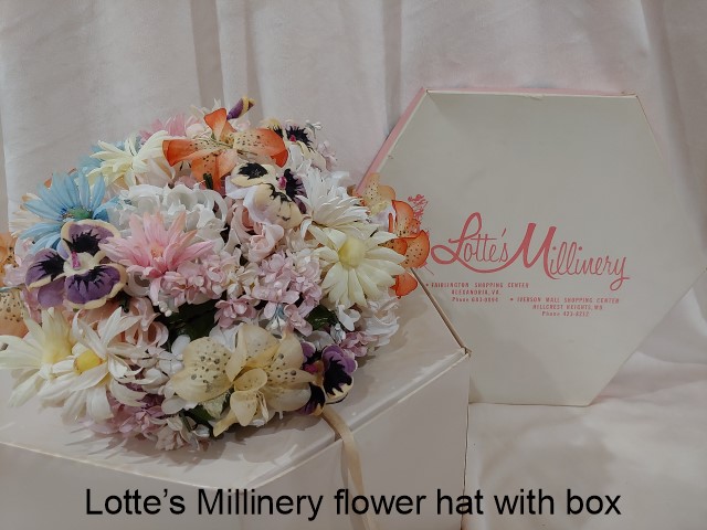 Lotte's Millinery Flower Hat W/ Box