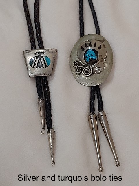 Silver & Turquois Bolo Ties