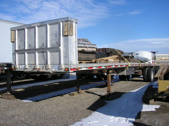 1989 Ravens 45 Ft Aluminum Flatbed Trailer With Spread Axle